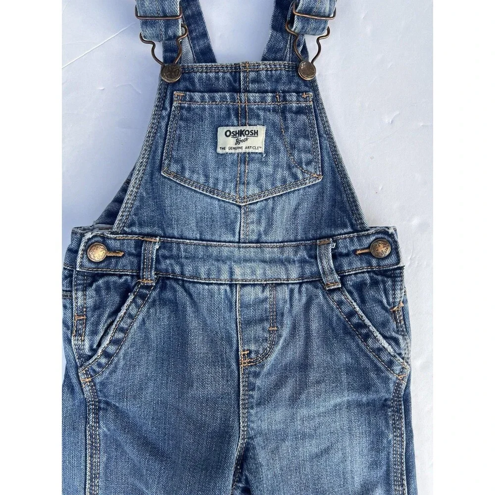 Y2K OshKosh B’Gosh Vestbak Denim Overalls 18M Fleece Lined
